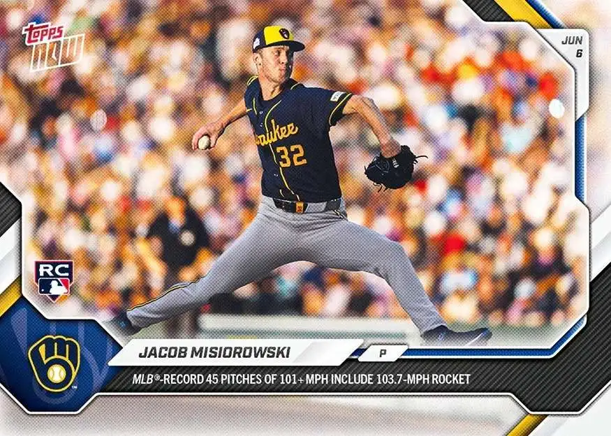 MLB Milwaukee Brewers 2026 NOW Baseball Single Card Jacob