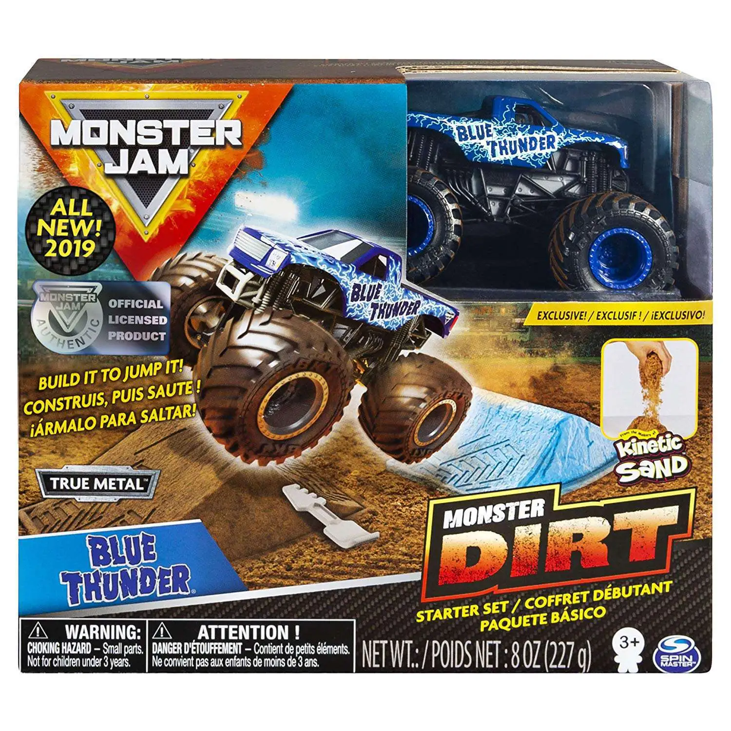 Monster Jam Monster Dirt Blue Thunder Starter Set Box Style May Vary, Exact  Contents Spin Master ToyWiz