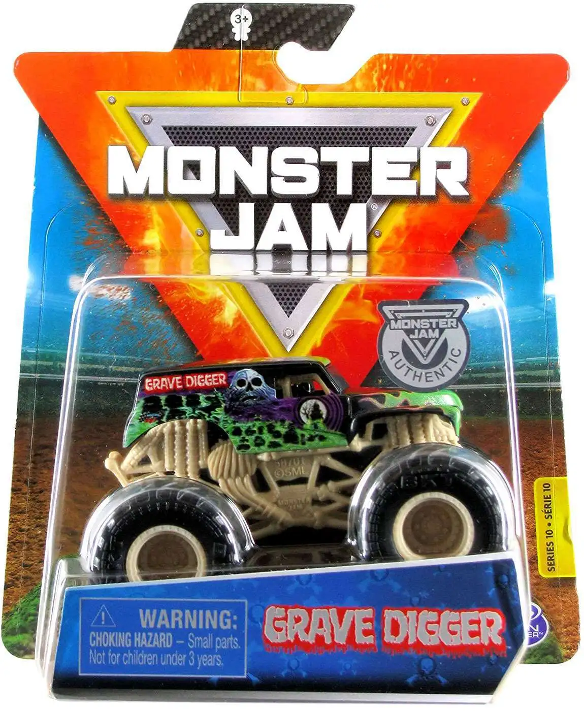 Monster Jam Series 10 Grave Digger Diecast Car [Beige Frame, Damaged Package]