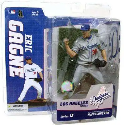 38 ERIC GAGNE Los Angeles Dodgers MLB Pitcher Grey Throwback Jersey