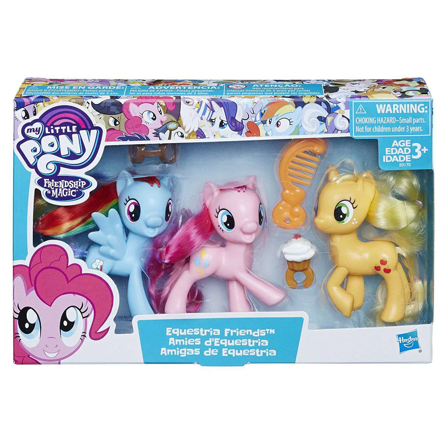 Hasbro My Little Pony Pinkie Pie, Fluttershy, AppleJack, & Rarity