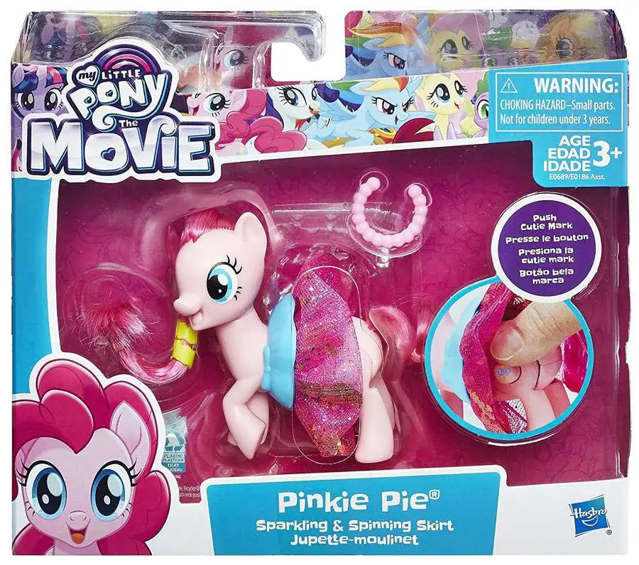 My Little Pony Rarity Con Gonna Girevole E Accessori - Statuetta 7,6 Cm Ispirata Al Film