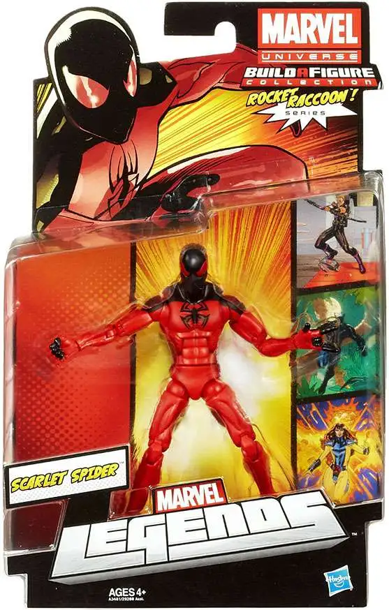 Scarlet Spider DAMAGED BOX 6-inch Marvel Legends Rocket Raccoon BAF figure 