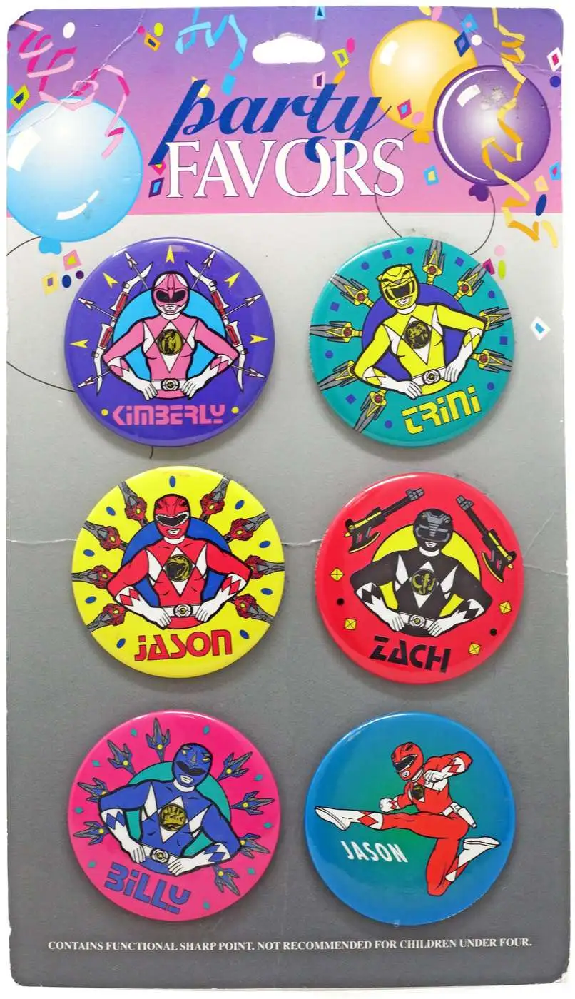 Power Rangers Mighty Morphin 2.25-Inch Button 6-Pack