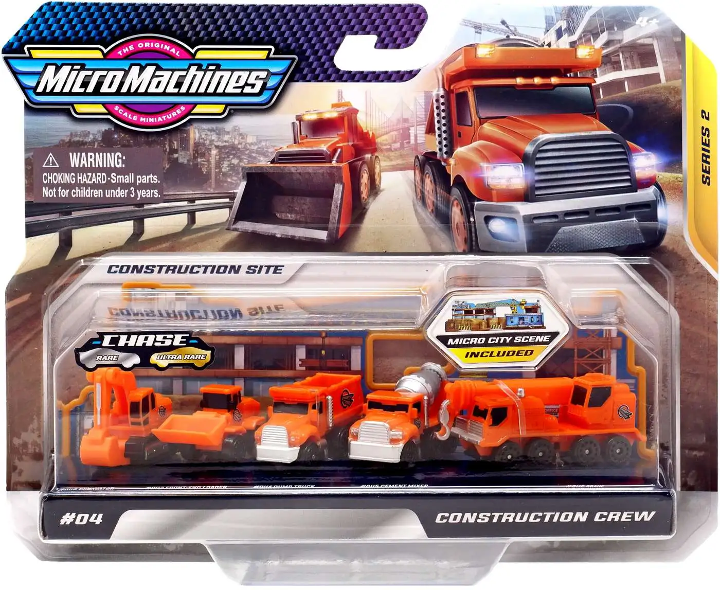 Gold Series 2 Micro City Vehicle 3-Pack #06 Utility Truck, Warlander & Bus 