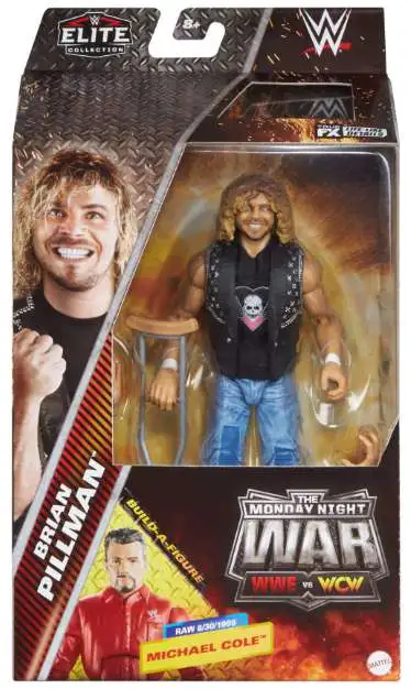 WWE Wrestling Elite Collection Monday Night War Brian Pillman Action Figure [Build Michael Cole!]
