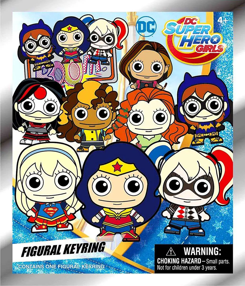 DC Super Hero Girls Figural Keyring 3 Inch Exclusive A Harley Quinn 