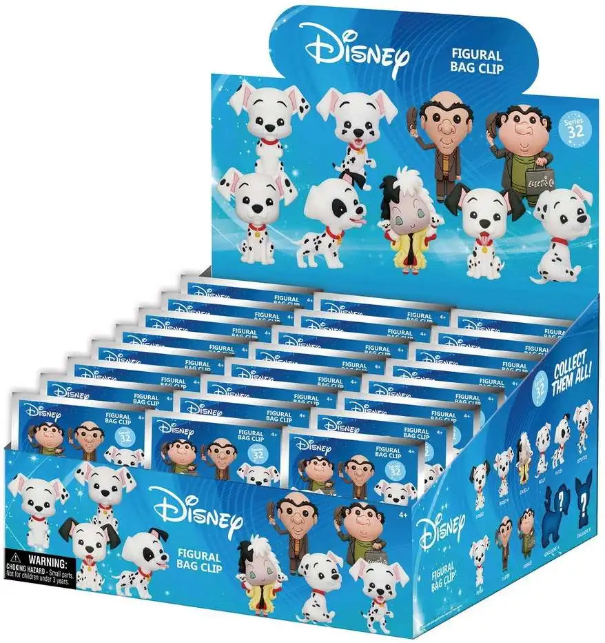 Disney 3D Figural Keyring Series 32 101 Dalmatians Mystery Box [24 Packs]