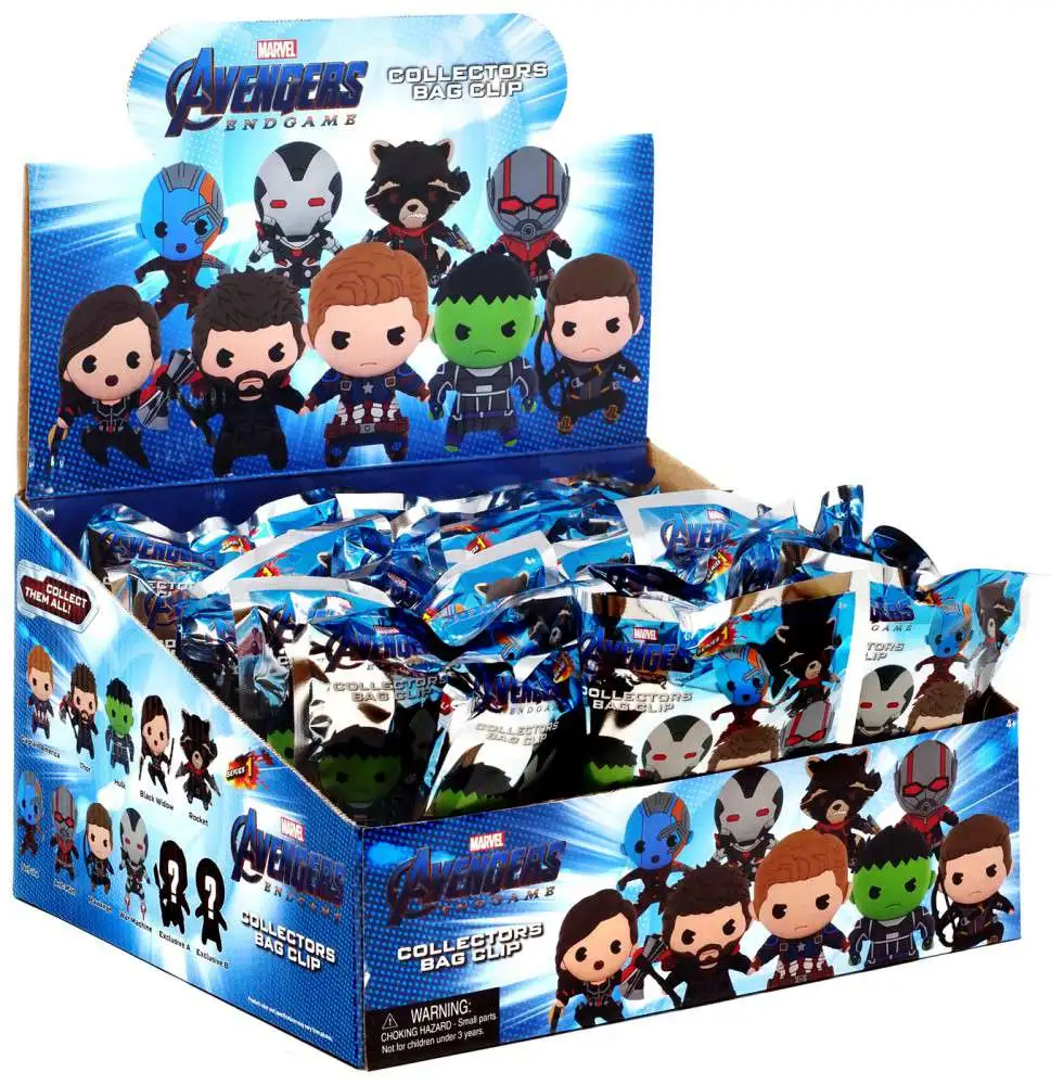 Marvel 3D Figural Foam Bag Clip Series 1 Avengers Endgame Mystery Box [24 Packs]