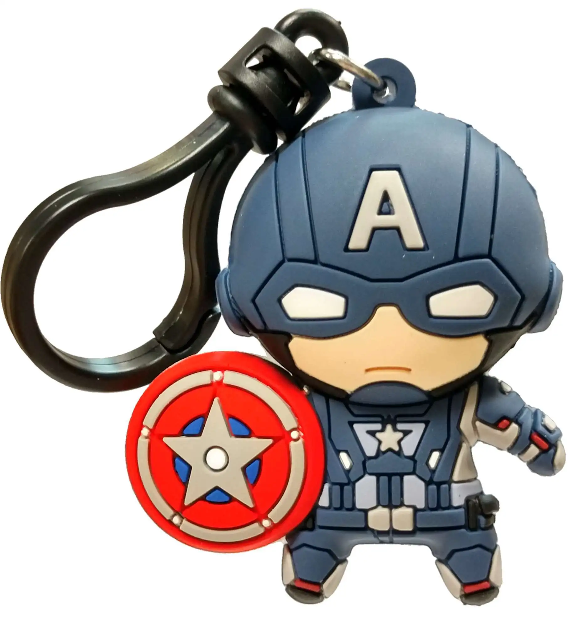 Marvel 3D Figural Bag Clip Avengers Game Series 1 Captain America Keychain [Loose]