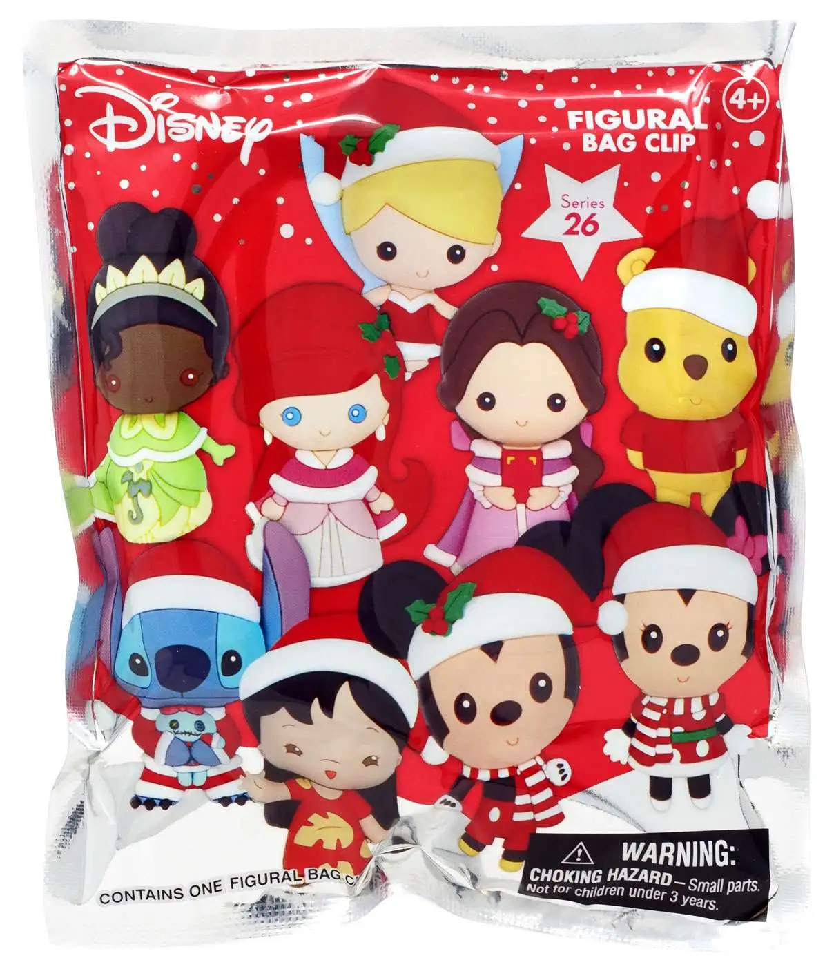 3D Figural Foam Bag Clip Disney Series 26 Christmas Mystery Pack [1 RANDOM Figure]