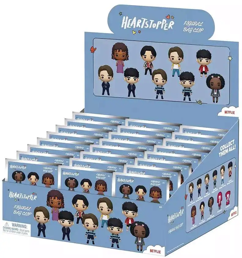 3D Figural Foam Bag Clip Heartstopper 2-Inch Mystery Box [24 Packs]