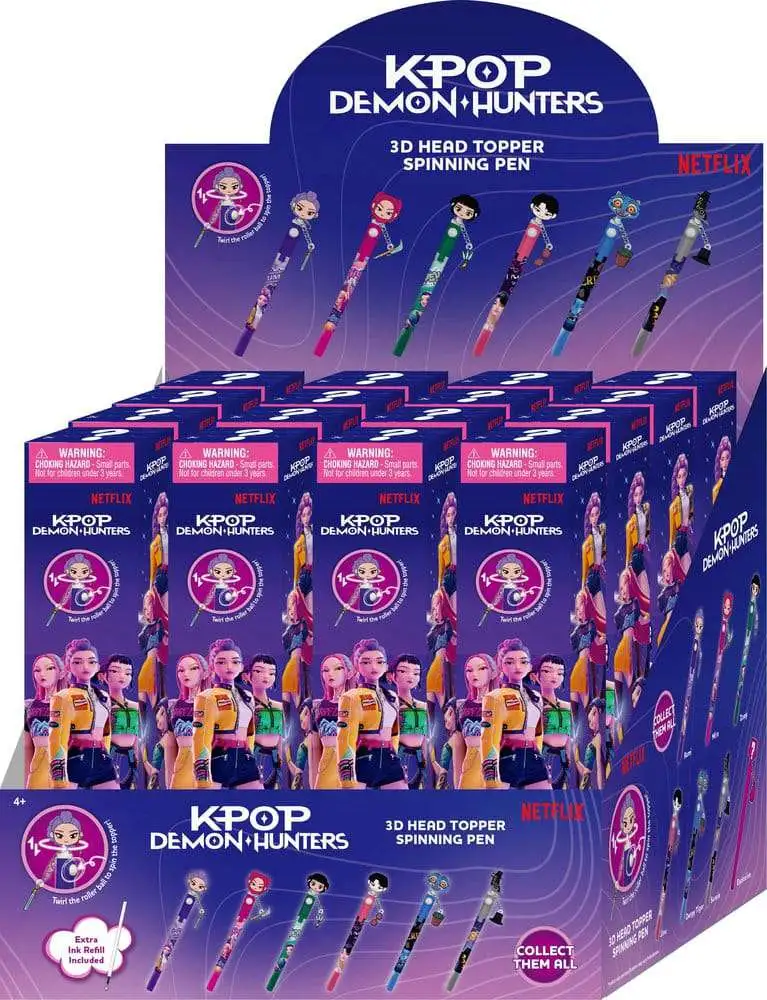 3D Head Topper Spinning Pen KPop Demon Hunters Mystery Box [16 Packs] (Pre-Order ships September)