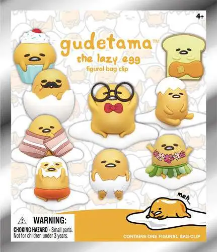 Sanrio 3D Figural Bag Clip Gudetama Mystery Pack [1 RANDOM Figure]