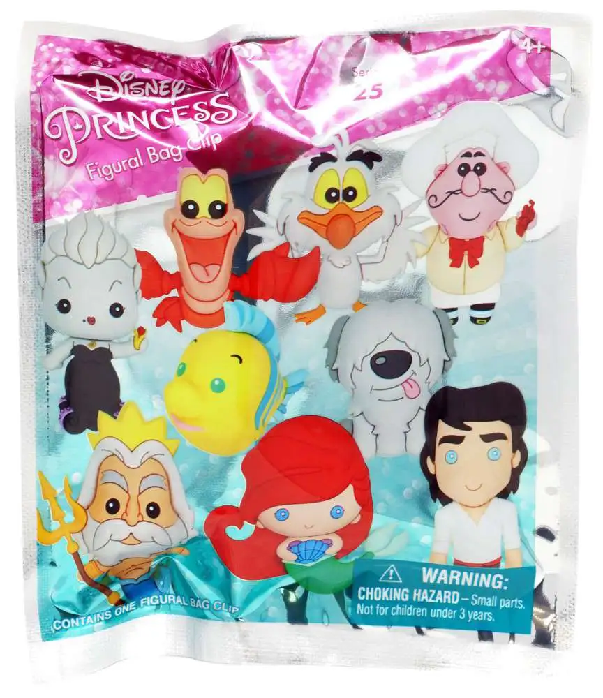 Disney Princess 3D Figural Foam Bag Clip The Little Mermaid 30th  Anniversary Mystery Pack [1 RANDOM Figure]