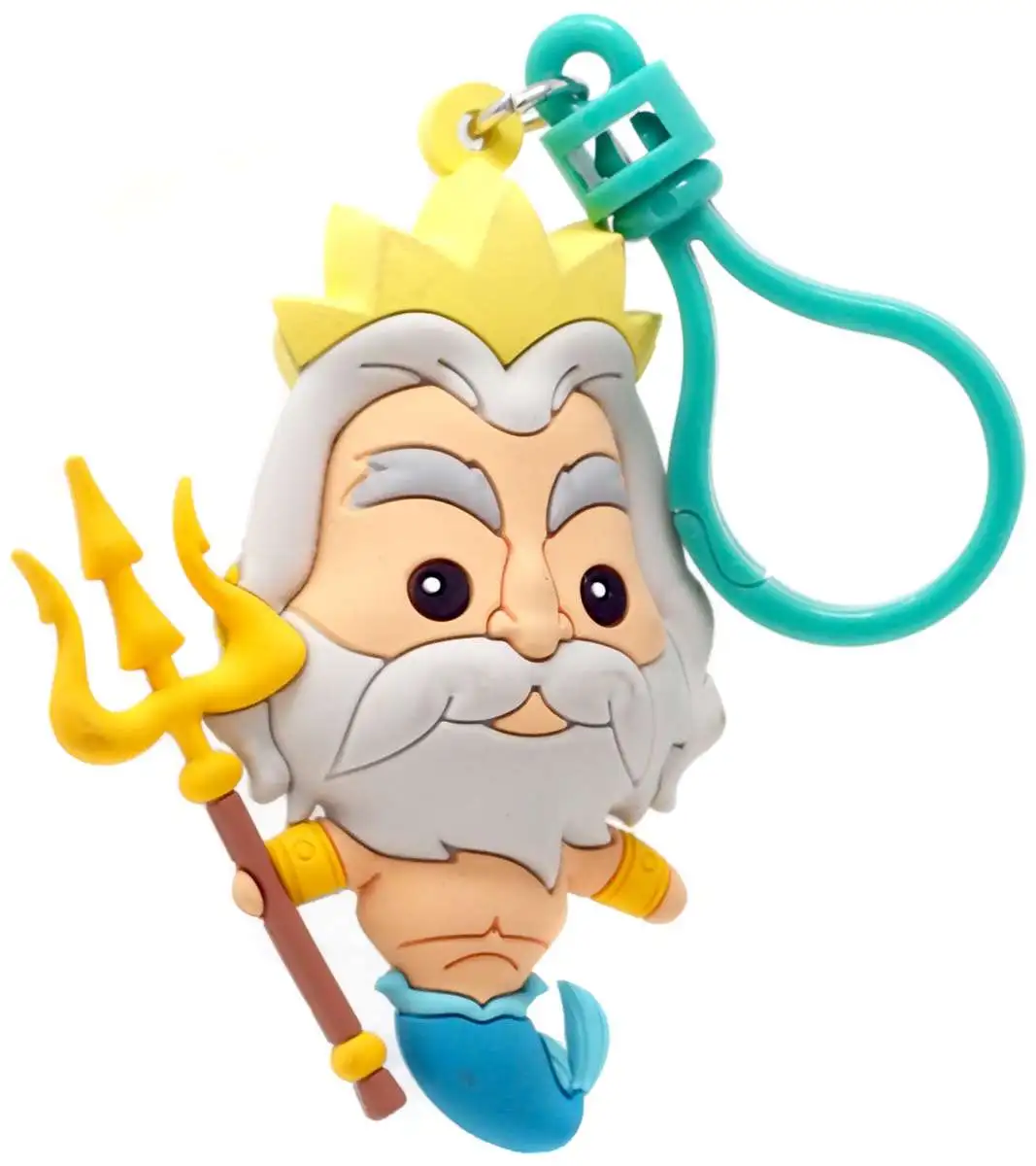 Disney Princess 3D Figural Foam Bag Clip The Little Mermaid 30th Anniversary King Triton Bag Clip [Loose]