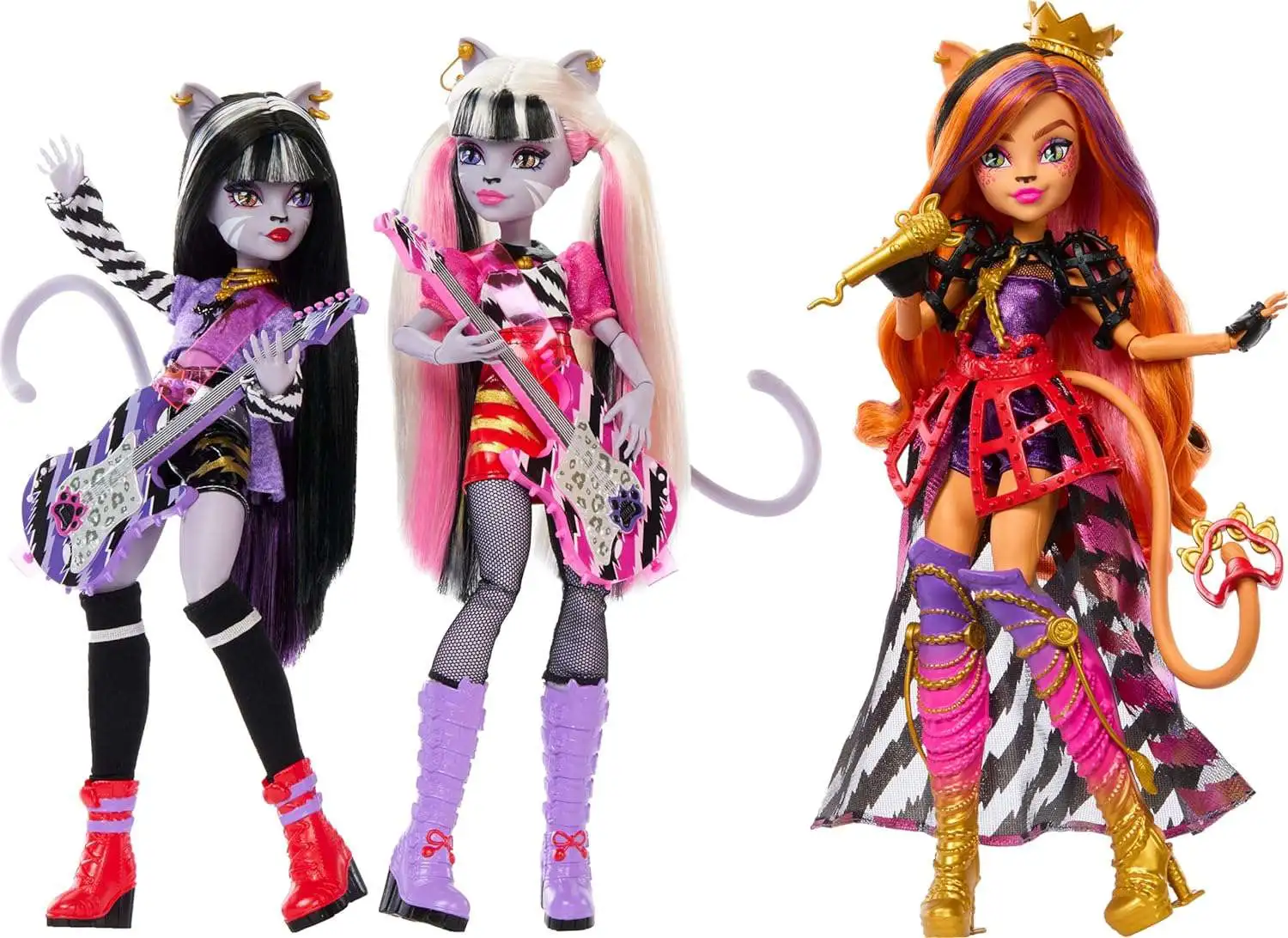 Monster High Werecat Purrsephone, Meowlody & Toralei Doll 3-Pack [The Hissfits] (Pre-Order ships September)