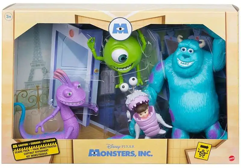 Disney Pixar Monsters, Inc. 4-Inch Scale Action Figure 3-Pack
