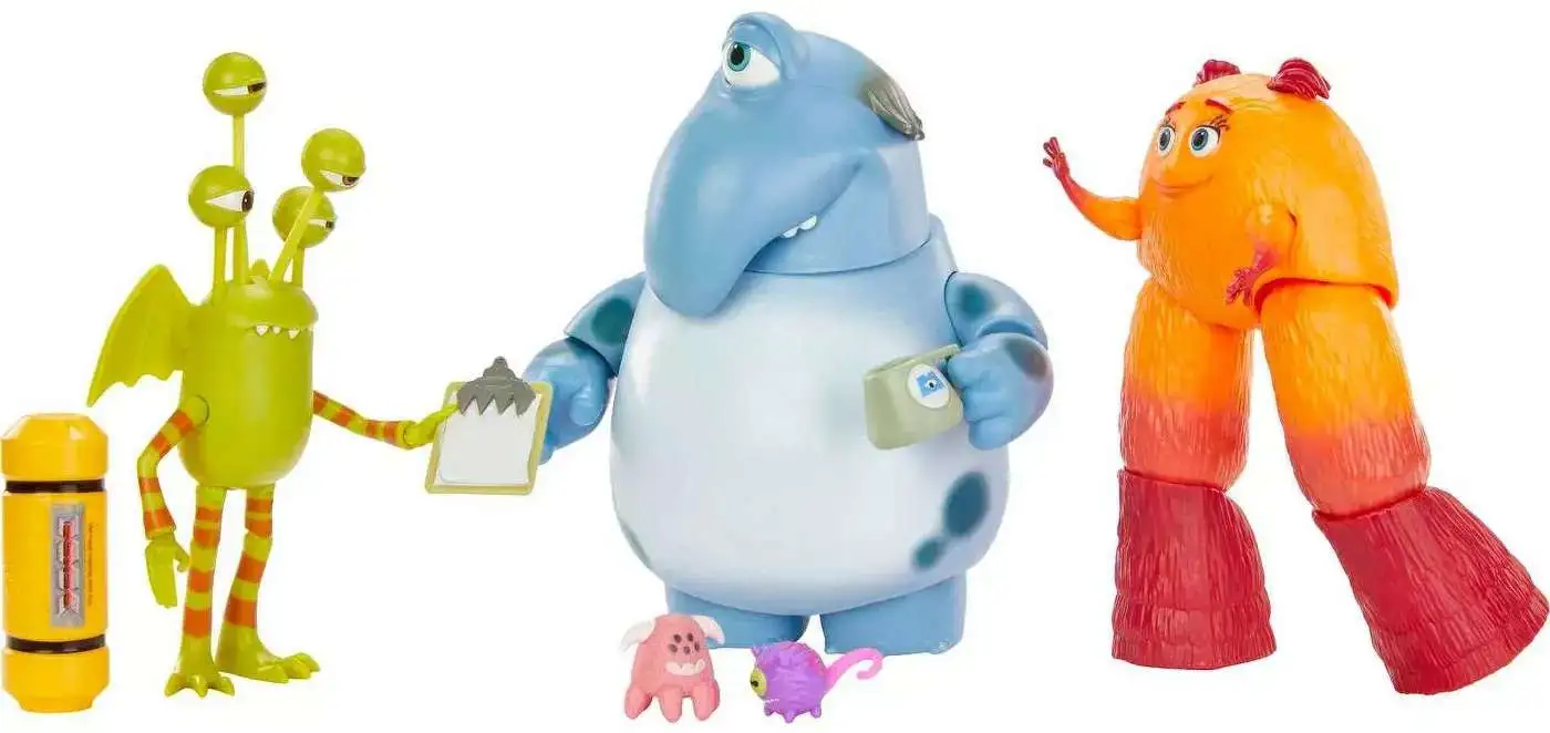 Disney Pixar Monsters, Inc. 4-Inch Scale Action Figure 3-Pack