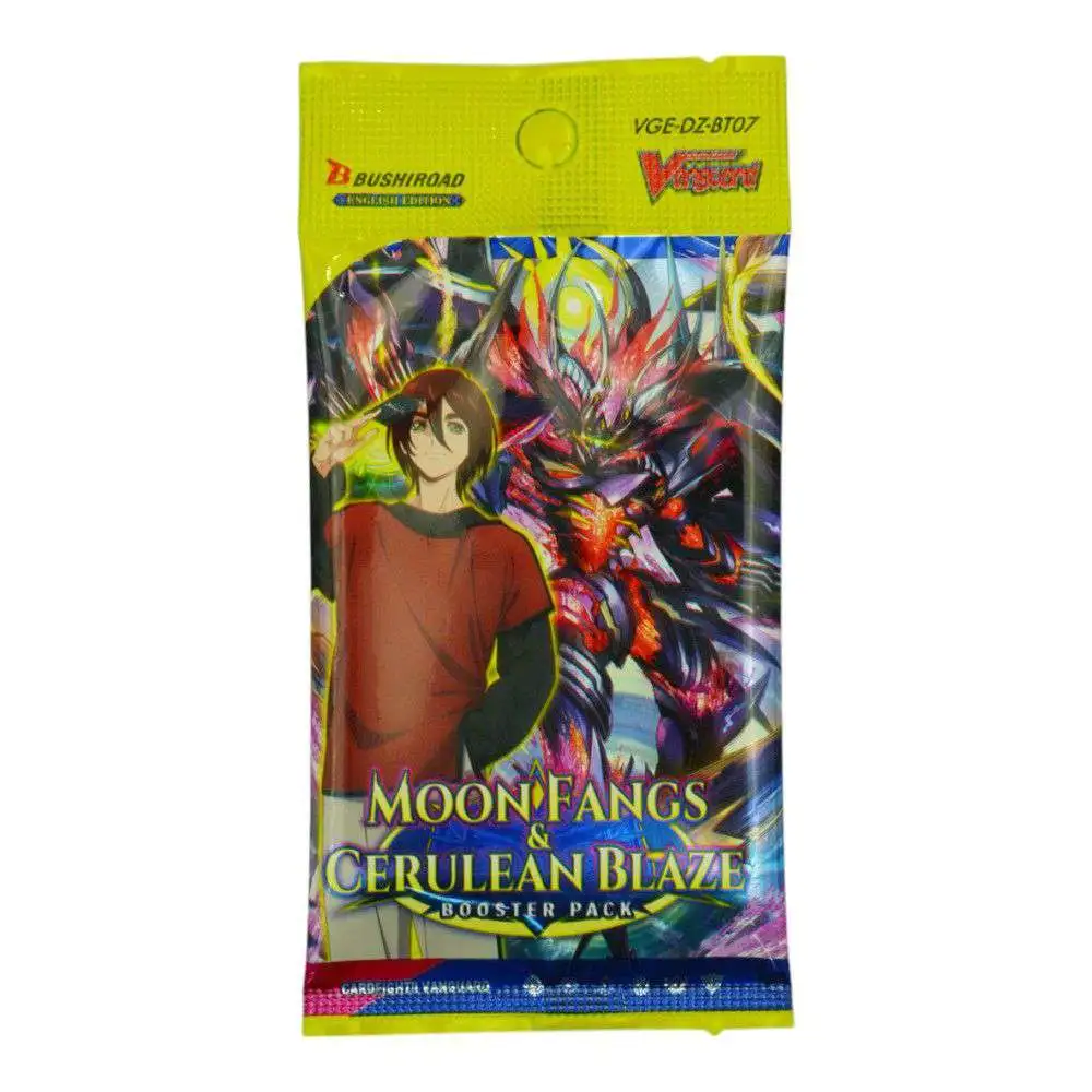 Cardfight Vanguard Trading Card Game Divinez Moon Fangs & Cerulean Blaze  Booster Pack BT7 [7 Cards]