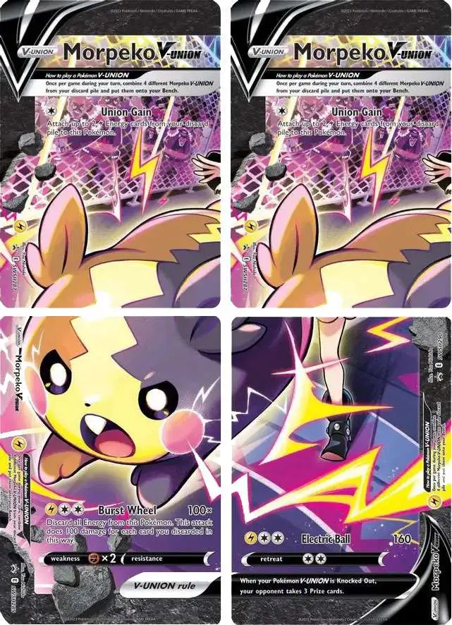 Pokemon Scarlet & Violet Morpeko V-Union Promo Set of 4 Single Cards SWSH287-290