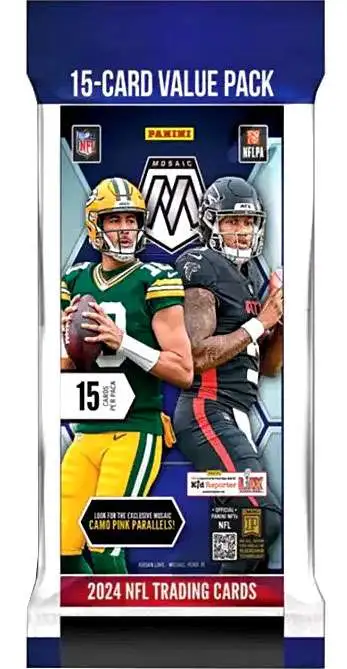 NFL Panini 2024 Mosaic Football Trading Card VALUE Pack [15 Cards]