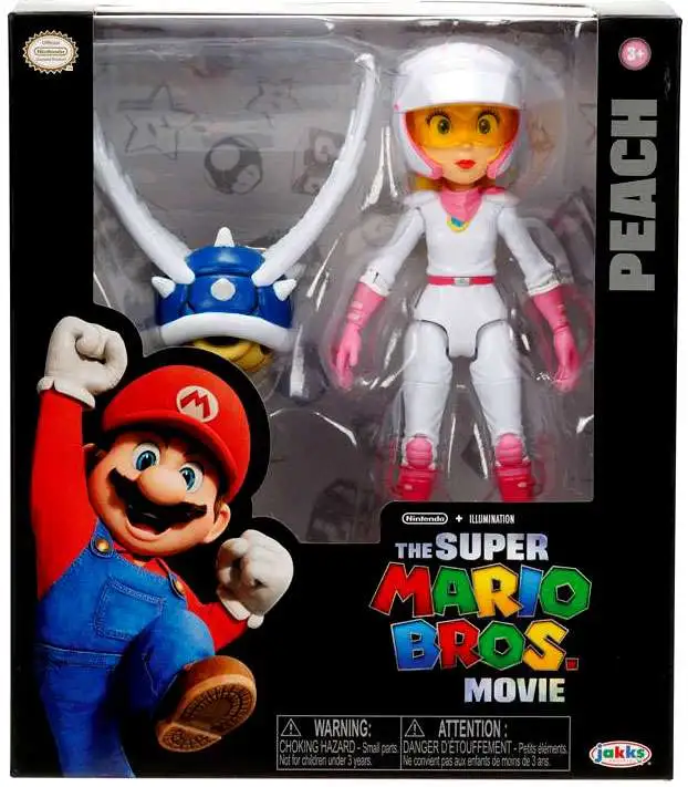  The Super Mario Bros. Movie - 5 Inch Action Figure Series 1 –  Princess Peach Figure with Umbrella Accessory : Toys & Games