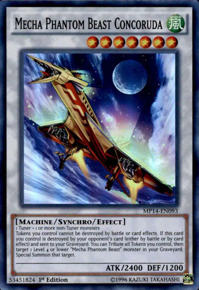 YuGiOh 2014 Mega Tin Super Rare Mecha Phantom Beast Concoruda MP14-EN093