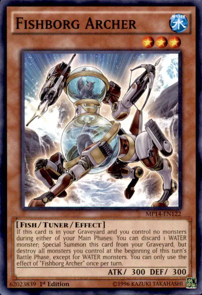 YuGiOh 2014 Mega Tin Common Fishborg Archer MP14-EN122