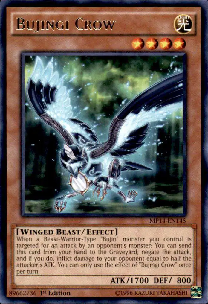YuGiOh 2014 Mega Tin Rare Bujingi Crow MP14-EN145