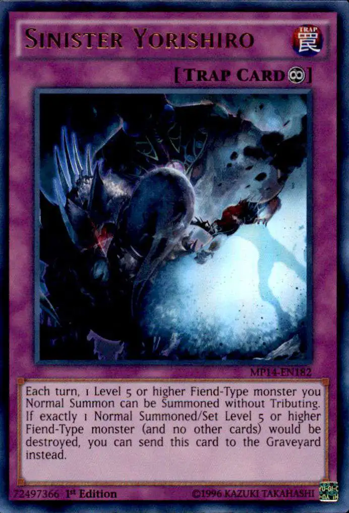 YuGiOh 2014 Mega Tin Ultra Rare Sinister Yorishiro MP14-EN182