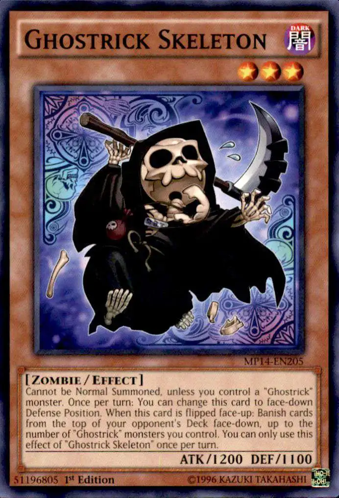 YuGiOh 2014 Mega Tin Common Ghostrick Skeleton MP14-EN205