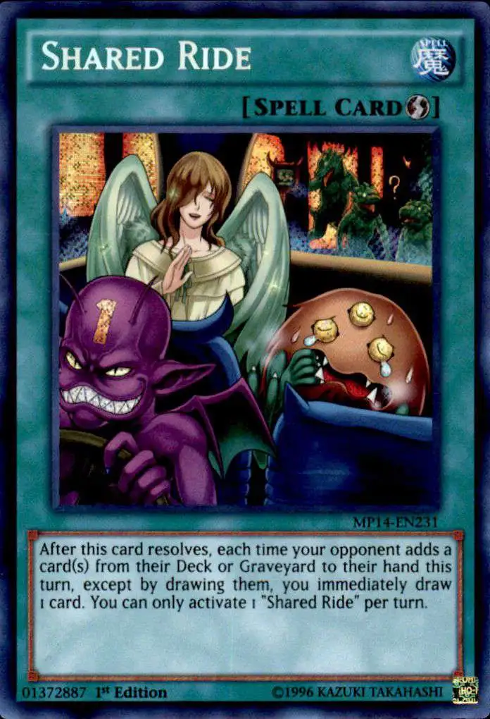 YuGiOh 2014 Mega Tin Secret Rare Shared Ride MP14-EN231