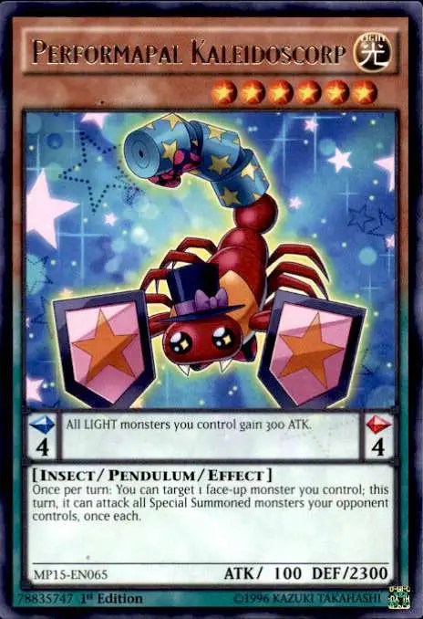 YuGiOh 2015 Mega-Tin Mega Pack Rare Performapal Kaleidoscorp MP15-EN065