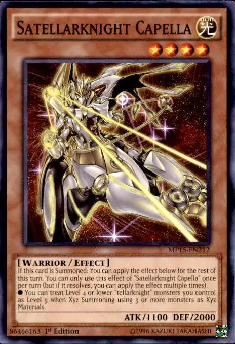 YuGiOh 2015 Mega-Tin Mega Pack Common Satellarknight Capella MP15-EN212