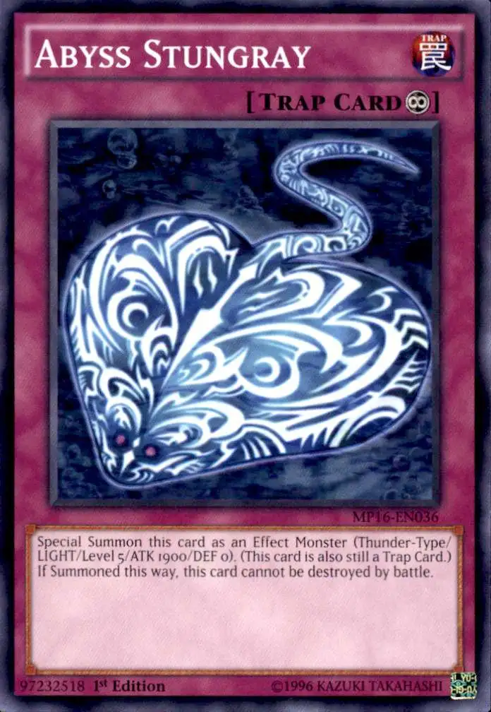 YuGiOh 2016 Mega-Tin Mega Pack Common Abyss Stungray MP16-EN036