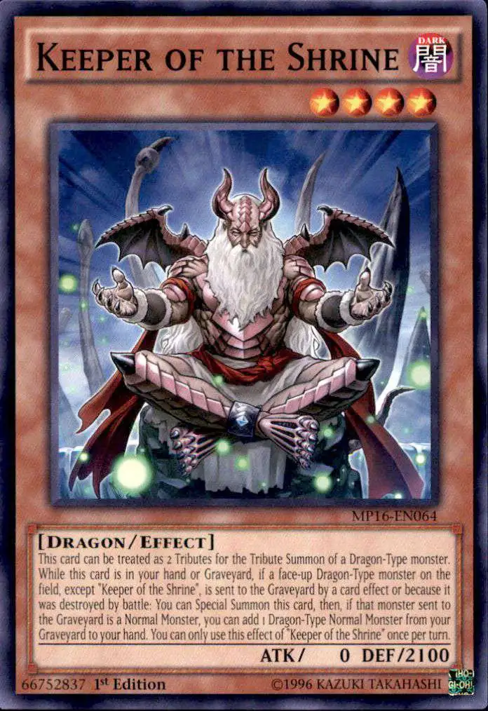 YuGiOh 2016 Mega-Tin Mega Pack Common Keeper of the Shrine MP16-EN064