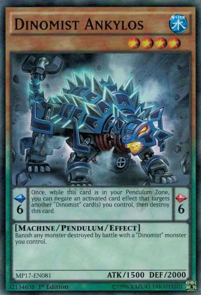 YuGiOh 2017 Mega-Tin Mega Pack Common Dinomist Ankylos MP17-EN081