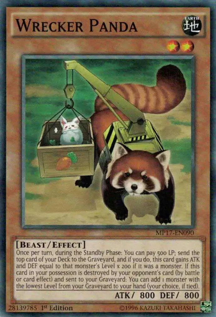 YuGiOh 2017 Mega-Tin Mega Pack Common Wrecker Panda MP17-EN090