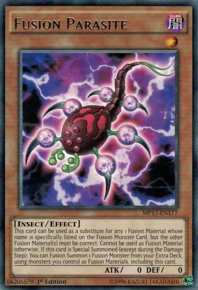 YuGiOh 2017 Mega-Tin Mega Pack Rare Fusion Parasite MP17-EN177