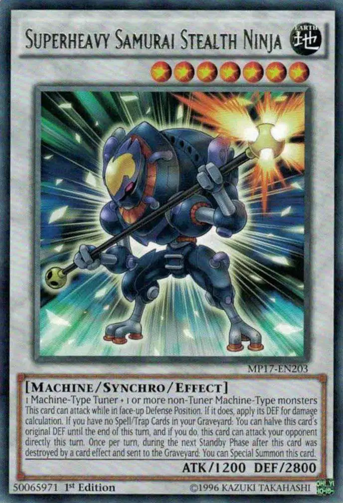 YuGiOh 2017 Mega-Tin Mega Pack Rare Superheavy Samurai Stealth Ninja MP17-EN203