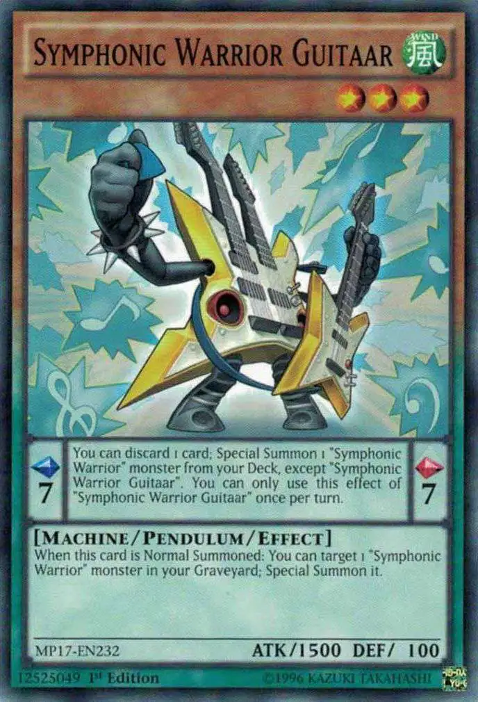 YuGiOh 2017 Mega-Tin Mega Pack Common Symphonic Warrior Guitaar MP17-EN232