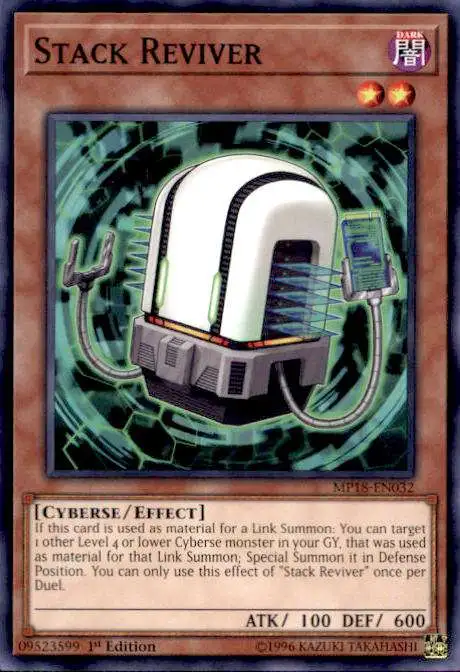 YuGiOh 2018 Mega-Tins Mega Pack Single Card Common Stack Reviver MP18-EN032  - ToyWiz