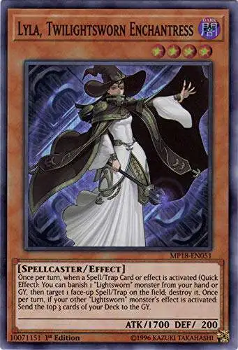 YuGiOh 2018 Mega-Tin Mega Pack Super Rare Lyla, Twilightsworn Enchantress MP18-EN051