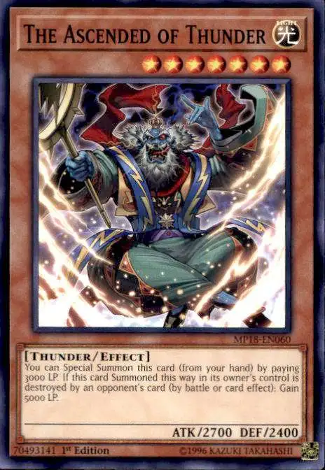 YuGiOh 2018 Mega-Tin Mega Pack Common The Ascended of Thunder MP18-EN060