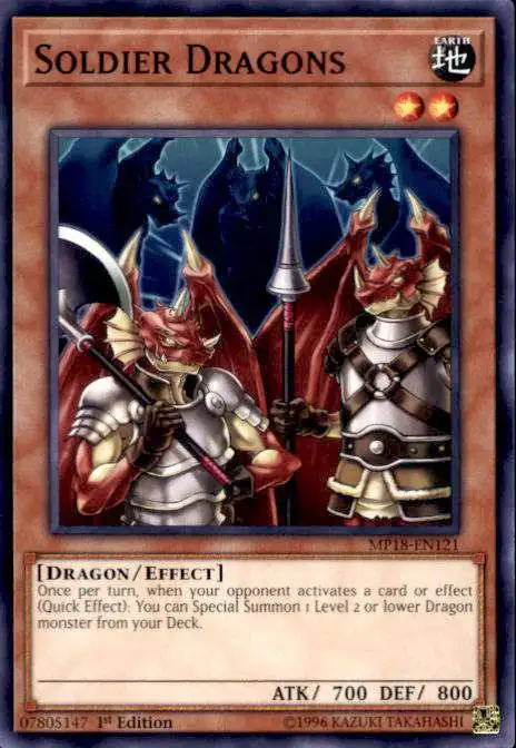 YuGiOh 2018 Mega-Tin Mega Pack Common Soldier Dragons MP18-EN121