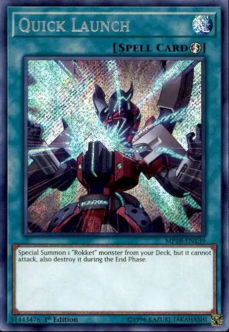 YuGiOh 2018 Mega-Tins Mega Pack Secret Rare Quick Launch MP18-EN139