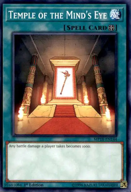 YuGiOh 2018 Mega-Tin Mega Pack Common Temple of the Mind's Eye MP18-EN144