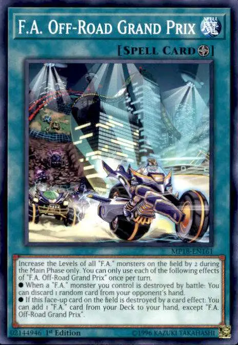 YuGiOh 2018 Mega-Tins Mega Pack Common F.A. Off-Road Grand Prix MP18-EN161