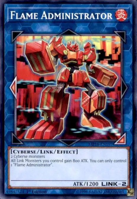 YuGiOh 2018 Mega-Tin Mega Pack Common Flame Administrator MP18-EN197